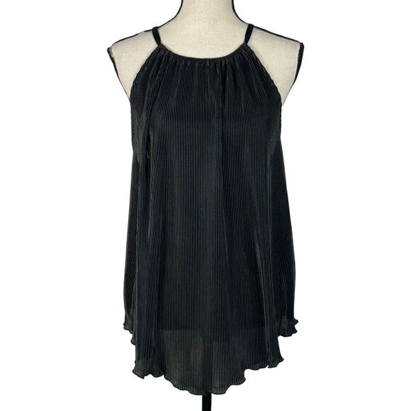 Almost Famous 2X-Large Top Racerback Crinkle Fabric Lightweight Stretch Black - Picture 1 of 11